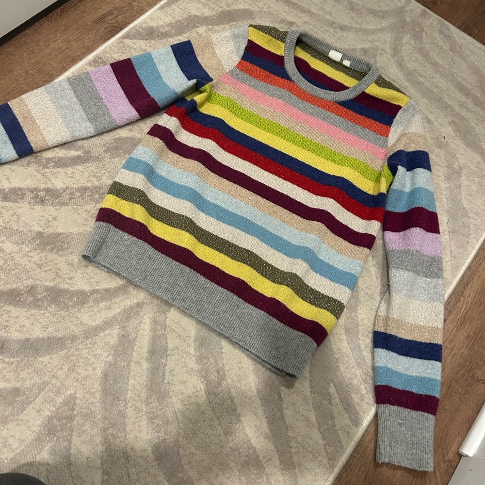 Gap striped crewneck wool sweater